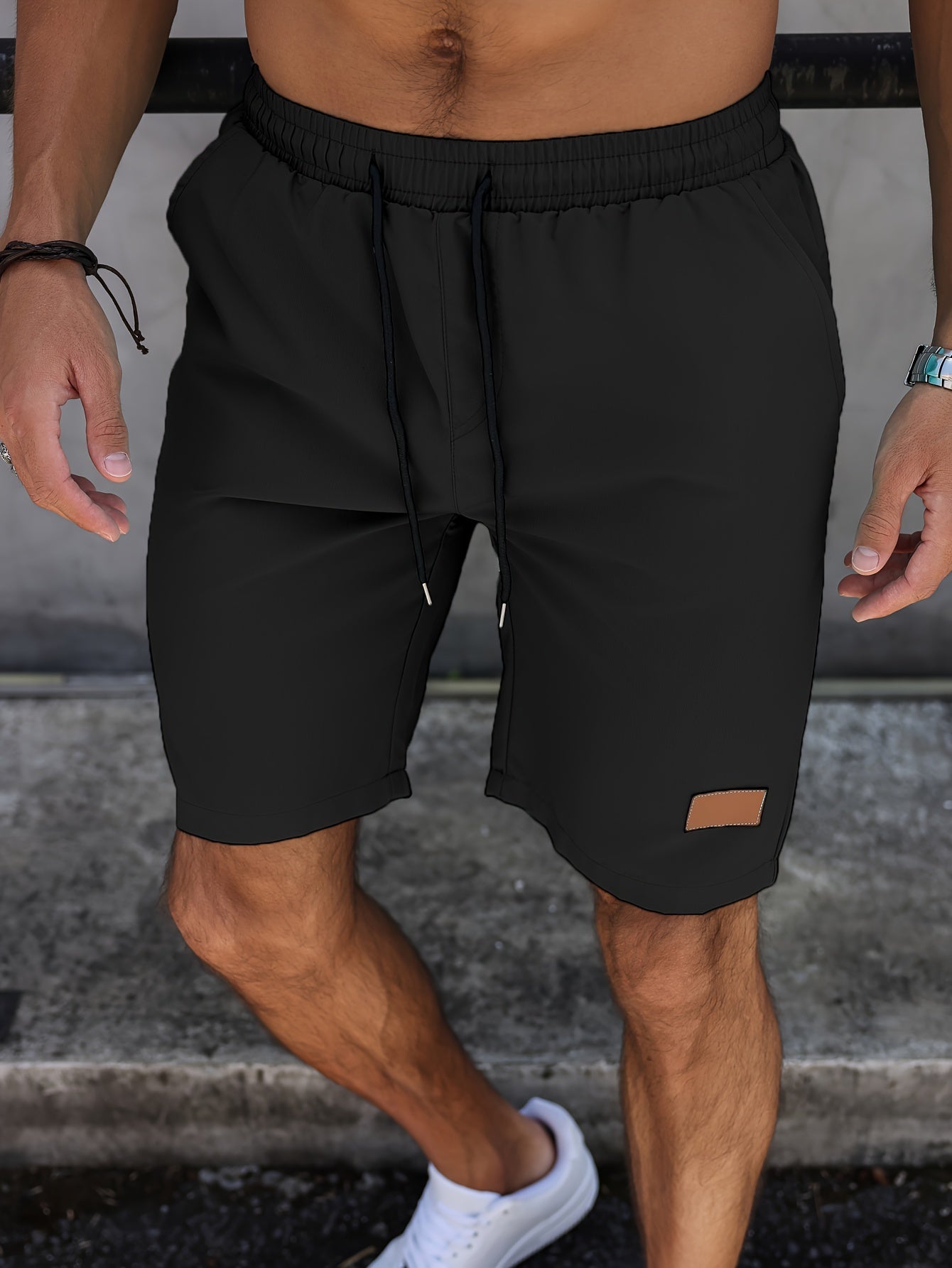 William - Sports Shorts with Drawstring and Knee-Length for Men