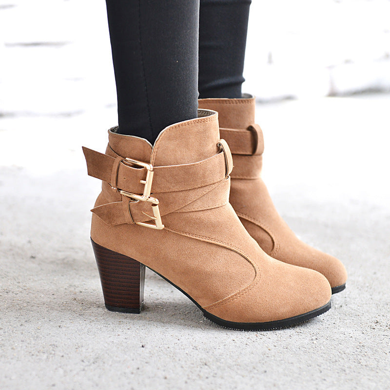 Tamara – Women's High Heel Suede Ankle Boots