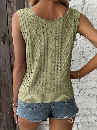 Emily - Sleeveless Knitted Tank Top for Women