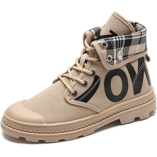 Wendy – High-Top Canvas Short Boots for Women