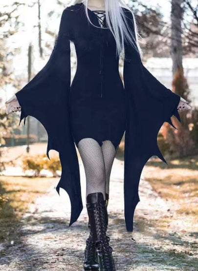 Rachel – Gothic Vintage Hooded Dress for Halloween