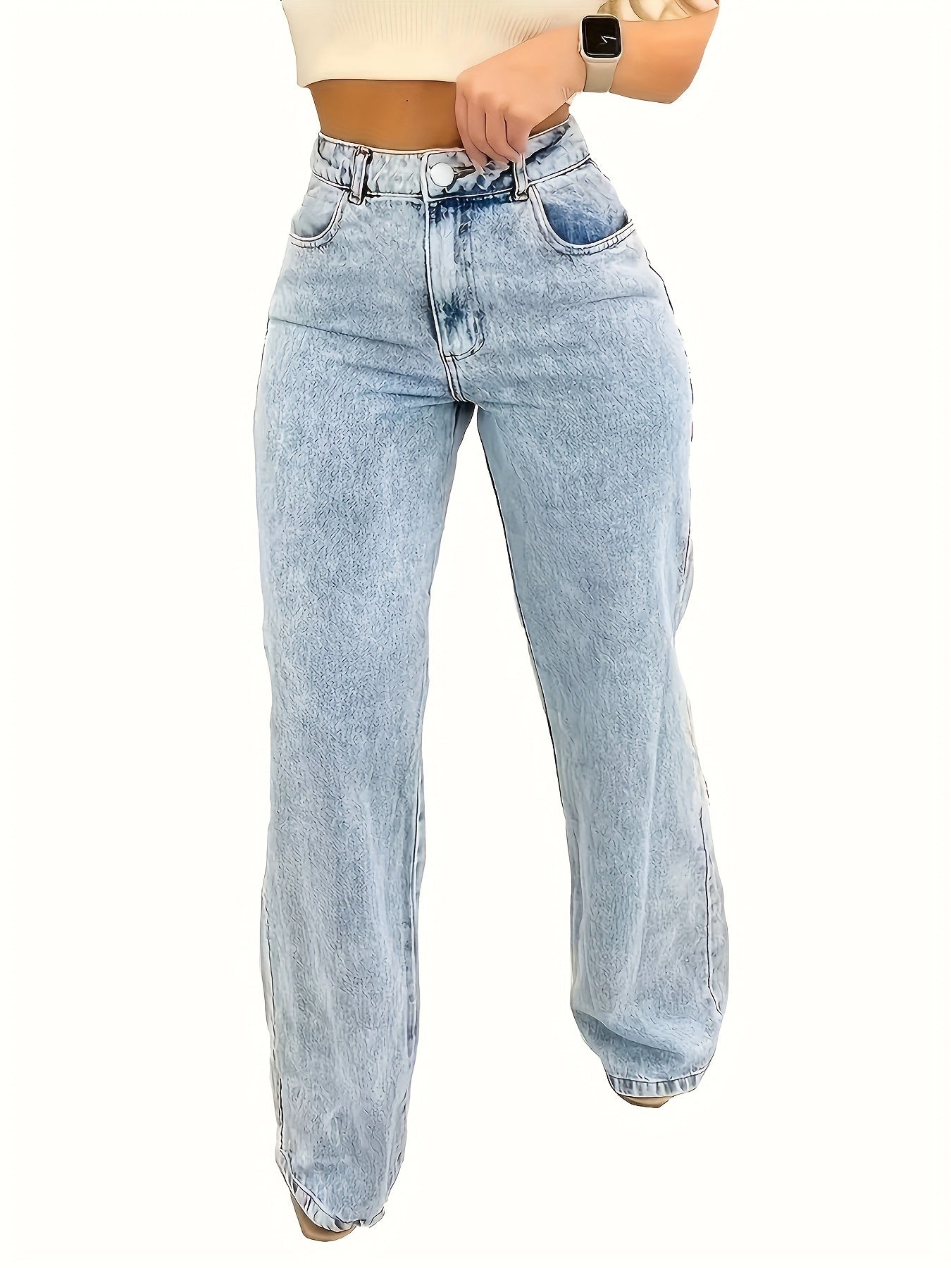 Bea - High-Waisted Stretchy Denim Jeans for Women