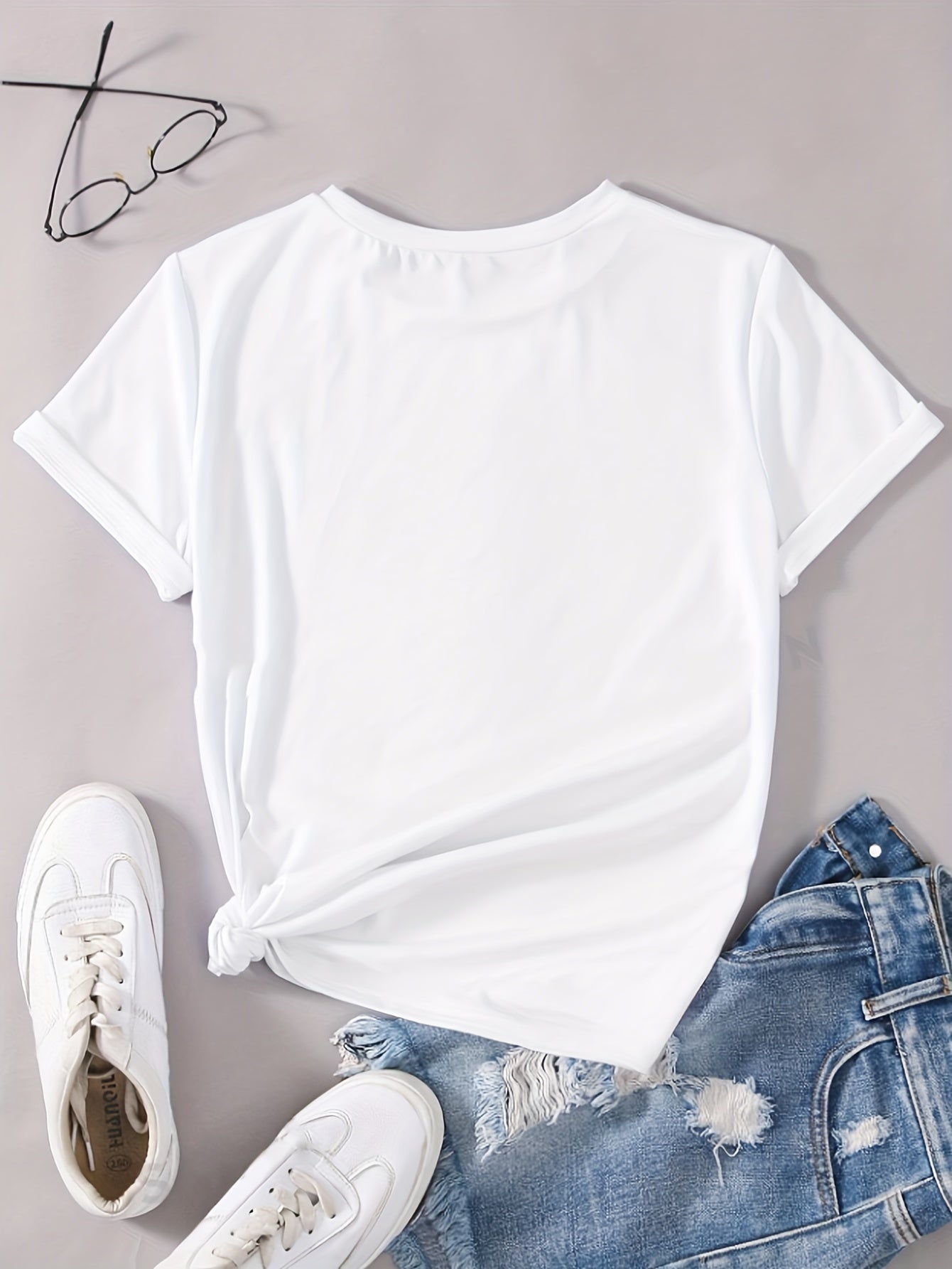 Mia - Casual T-shirt with Milano Letter Print for Women