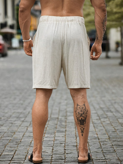 Max - Summer Linen Shorts with Drawstrings for Men