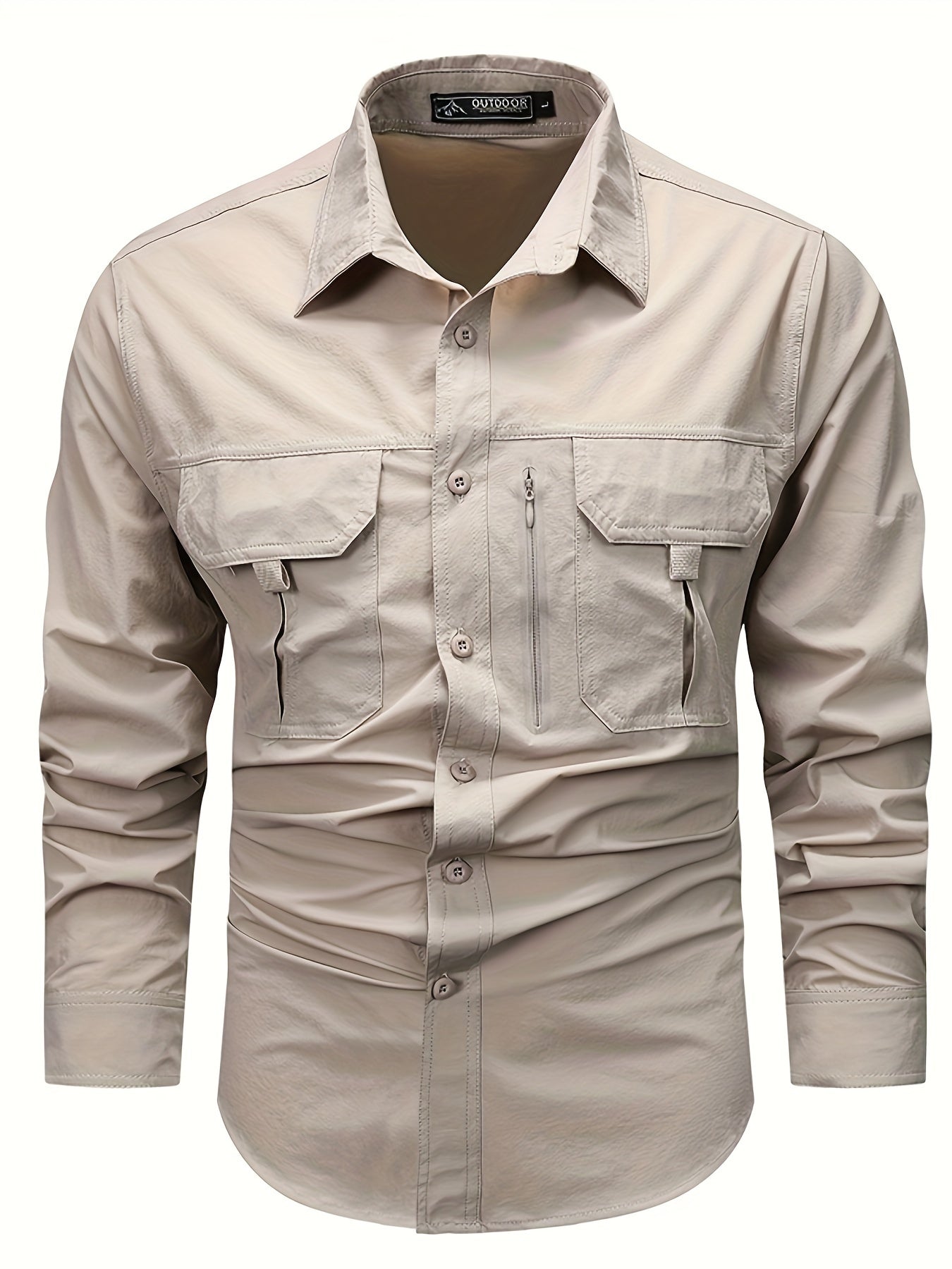 Crispen - Quick-drying Outdoor Shirt with Long Sleeve and Multi-pockets for Men