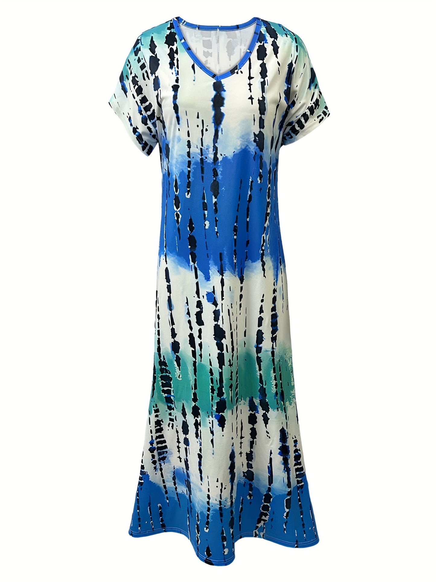 Lea - Tie Dye V-Neck Dress for Women