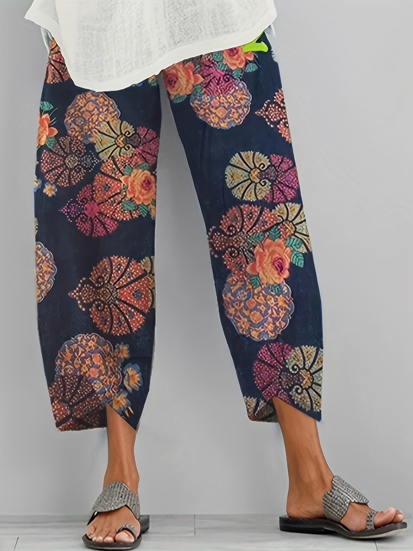 Jezelle - High Waist Pants with Floral Print for Women