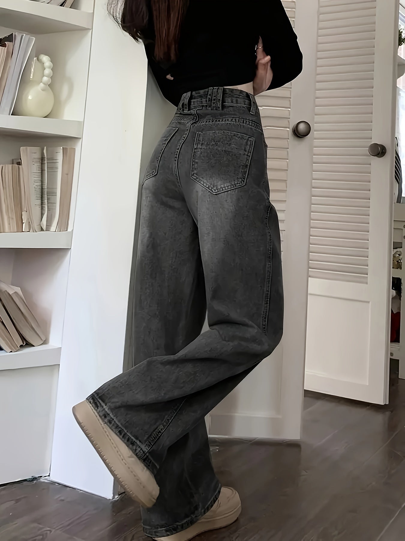 Alinta- Vintage Wide Leg Jeans for Women