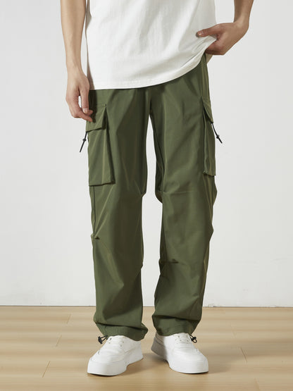 William - Casual Cargo Pants with Flap Pockets and Straight Leg for Men