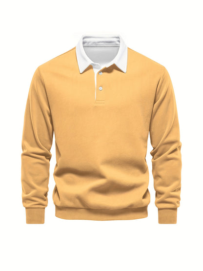 Tom – Men's Retro Color Block Pullover Shirt