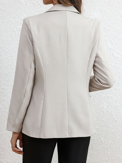 Hazel - Chic Casual Blazer with Open Front and Button Detail for Women