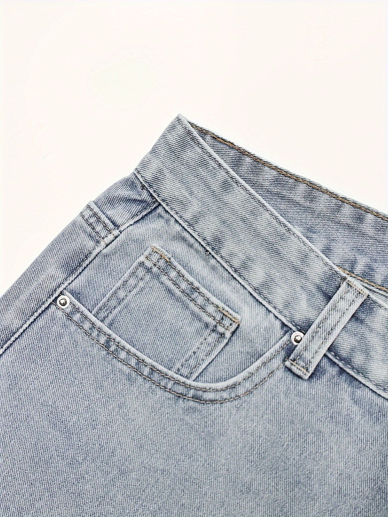 Mark - Denim Barrel Shorts with Pockets for Men