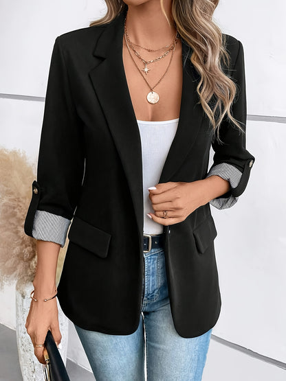 Simone - Elegant Blazer with Single-Breasted and Lapel Neck for Women