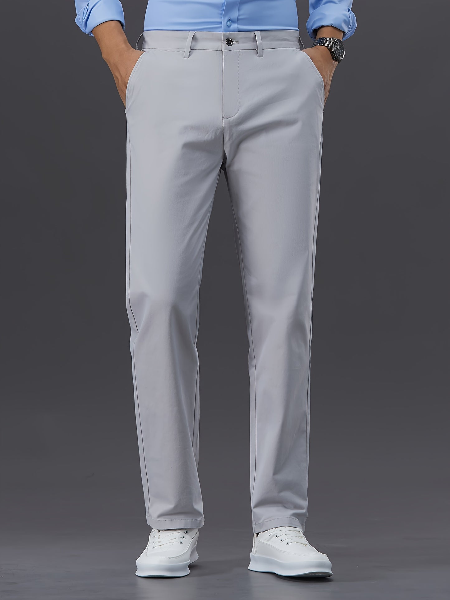 Kelvin – Men's Slim-Fit Cotton Blend Trousers