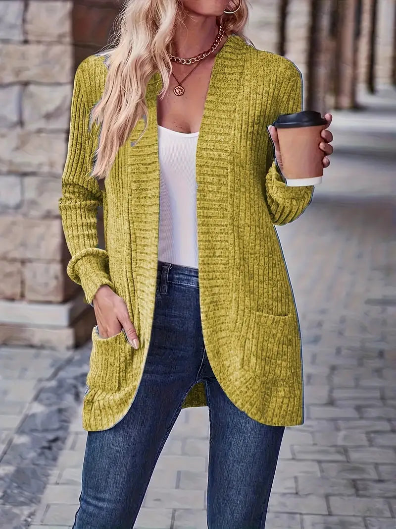 Josephine - Open Front Cardigan with Pockets for Women