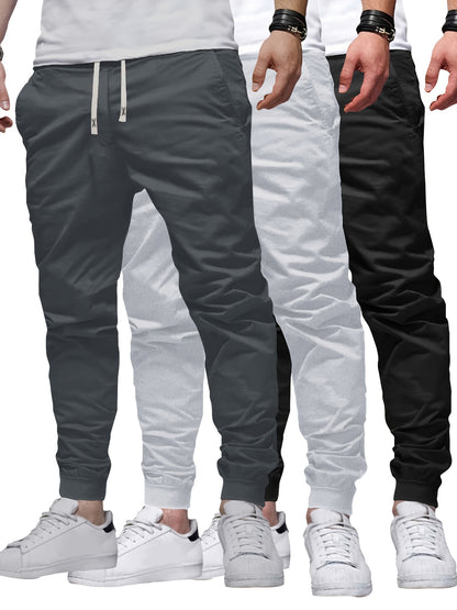 Roger – Men's Solid Color Jogger Sweatpants with Drawstring and Pockets