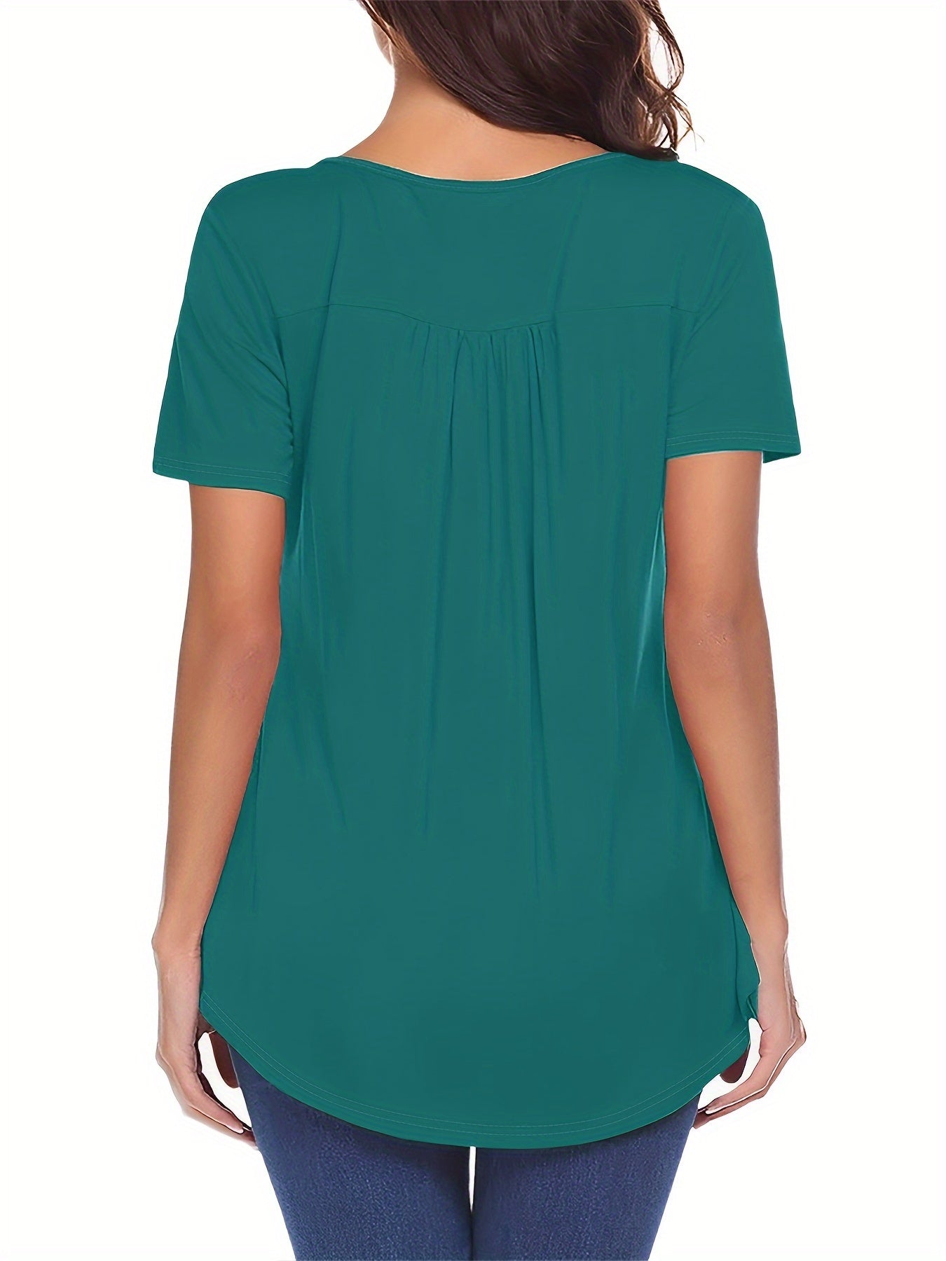 Marie - V Neck Blouse with Button Front for Women