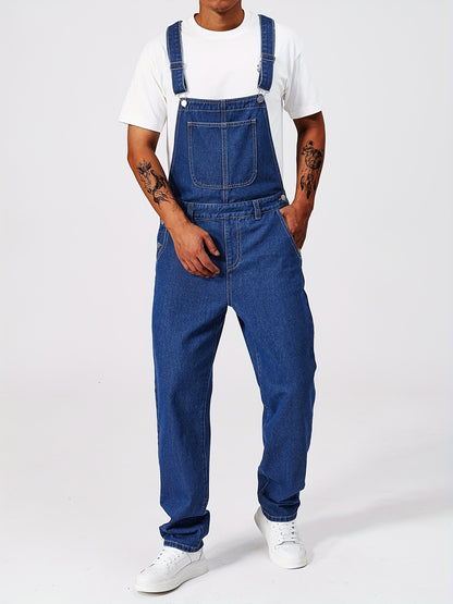 Ian – Men's Casual Denim Overalls with Pockets