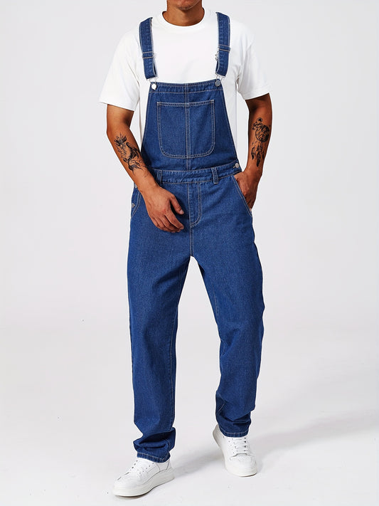 Ian – Men's Casual Denim Overalls with Pockets