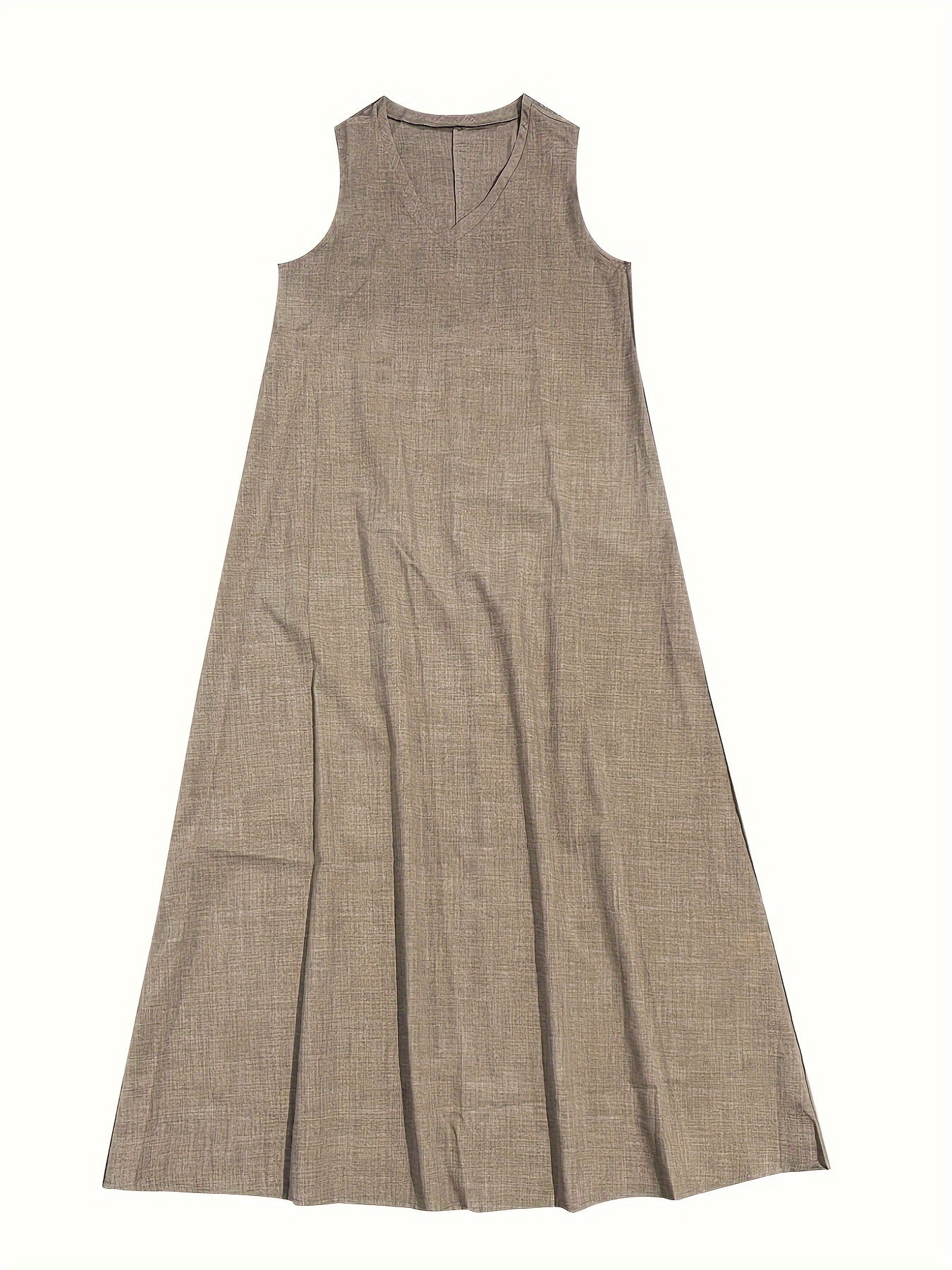 Jessie - Casual Sleeveless Maxi Dress with V Neck and Loose Fit for Women