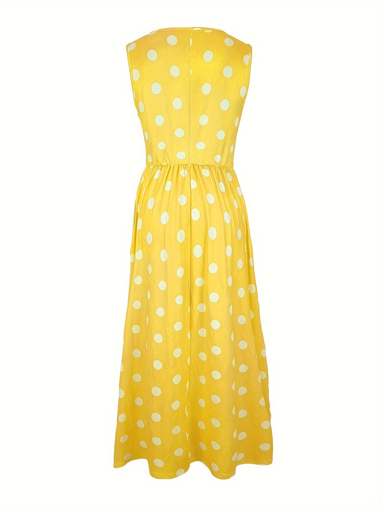 Patricia – Polka Dot Sleeveless Midi Dress