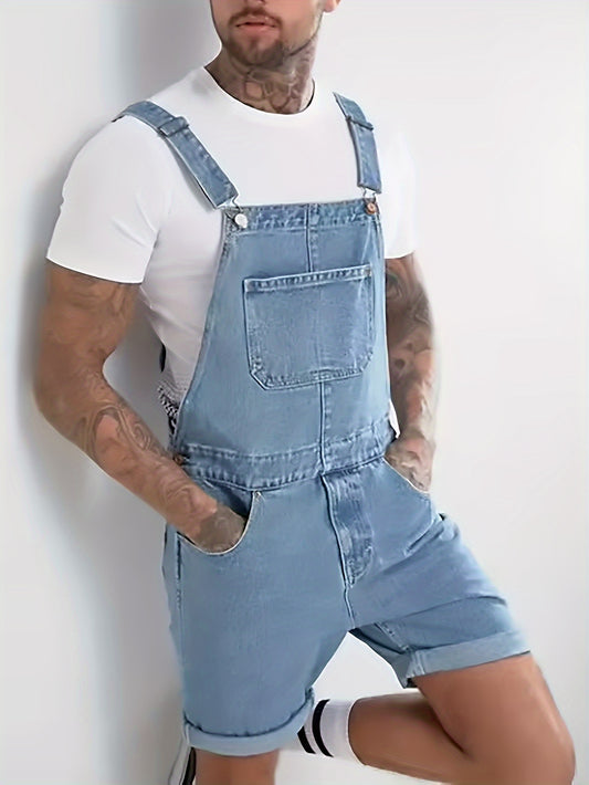 Edward – Men's Slim Fit Denim Overalls