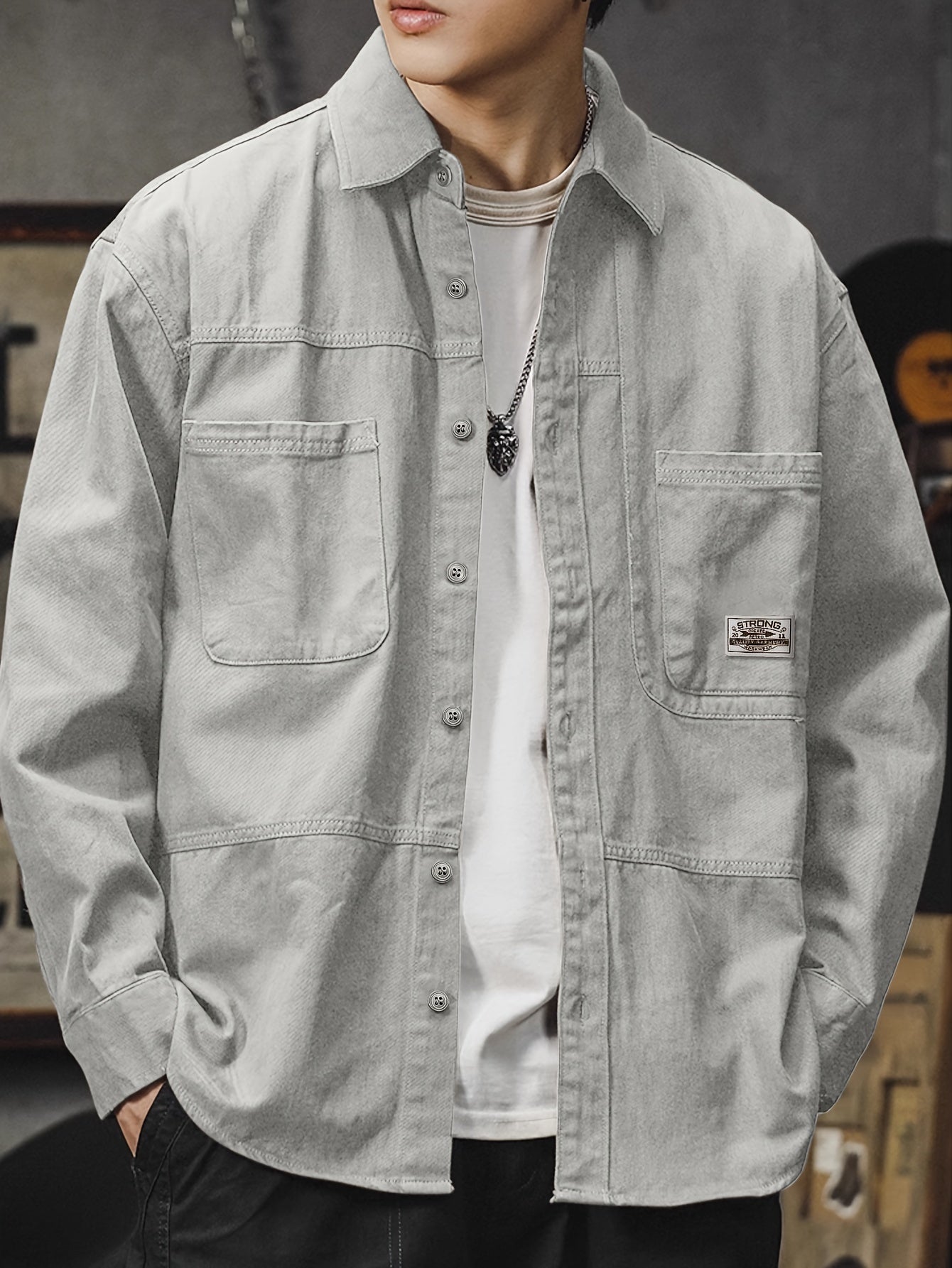 Ryan – Men's Cotton Cargo Shirt for Spring & Fall