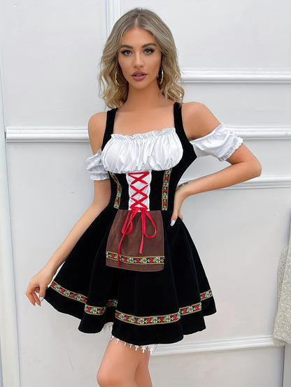 Dawn – Vintage Cold Shoulder Dirndl Dress