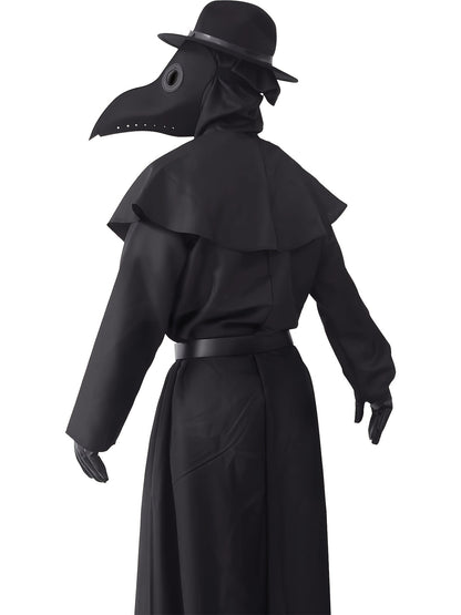 Louis - Plague Doctor Halloween Costume with Bird Beak Mask and Accessories for Men