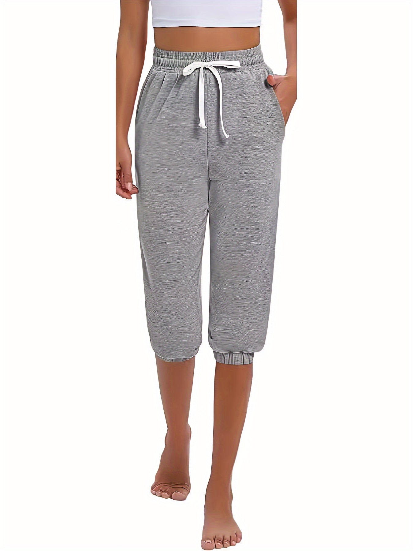 Camilla - 3pcs Drawstring Joggers with Slant Pockets for Women