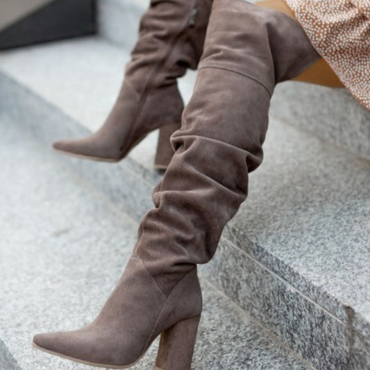 Tamara – High Heel Over-the-Knee Suede Boots