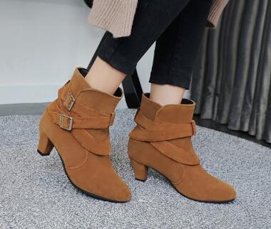 Tamara – Women's High Heel Suede Ankle Boots