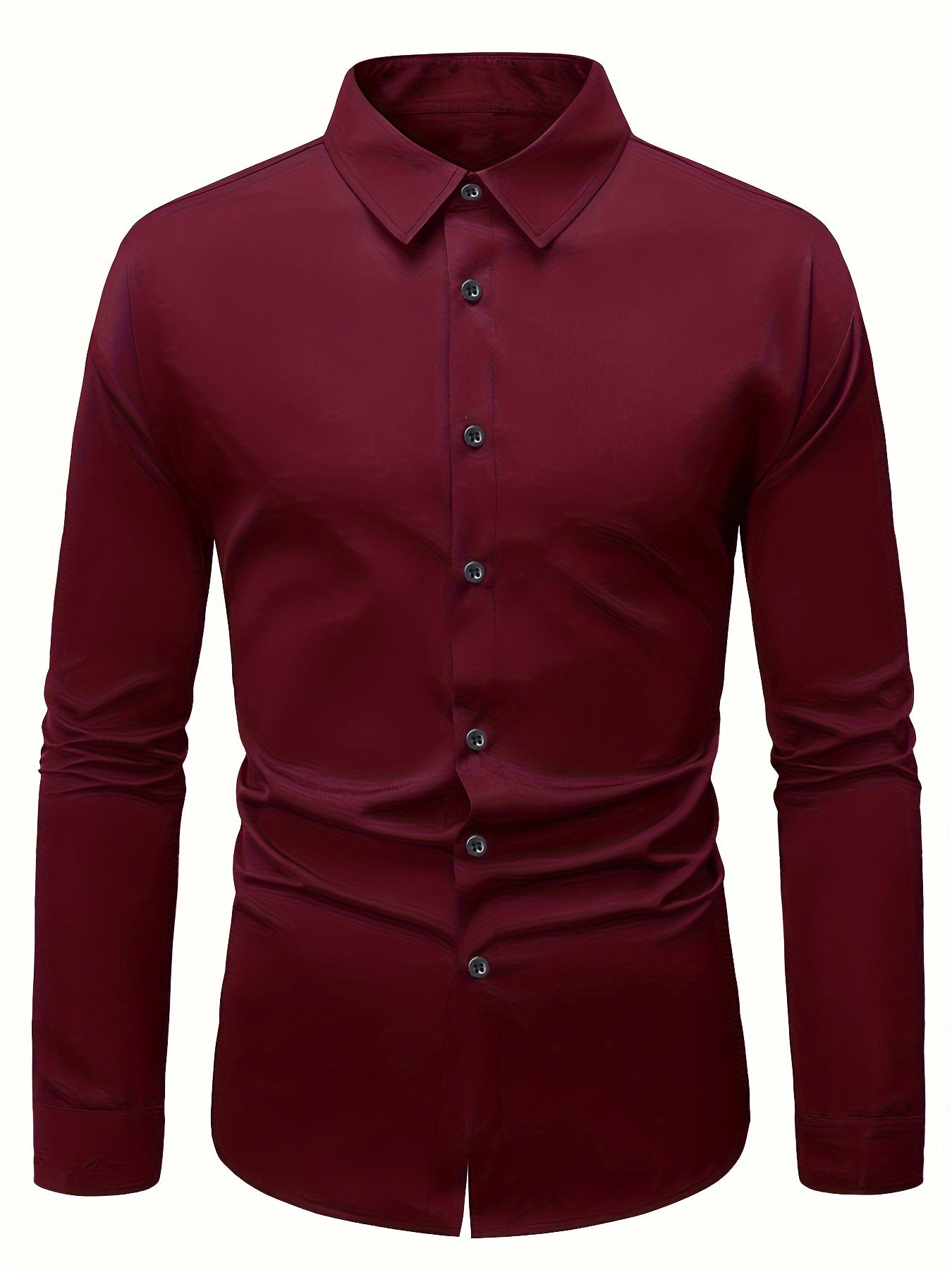 Blake - Long Sleeve Shirt with Button Up and Lapel Collar for Men