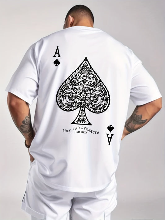 Daniel - Oversized T-Shirt with Vintage Ace Of Spades Print for Men