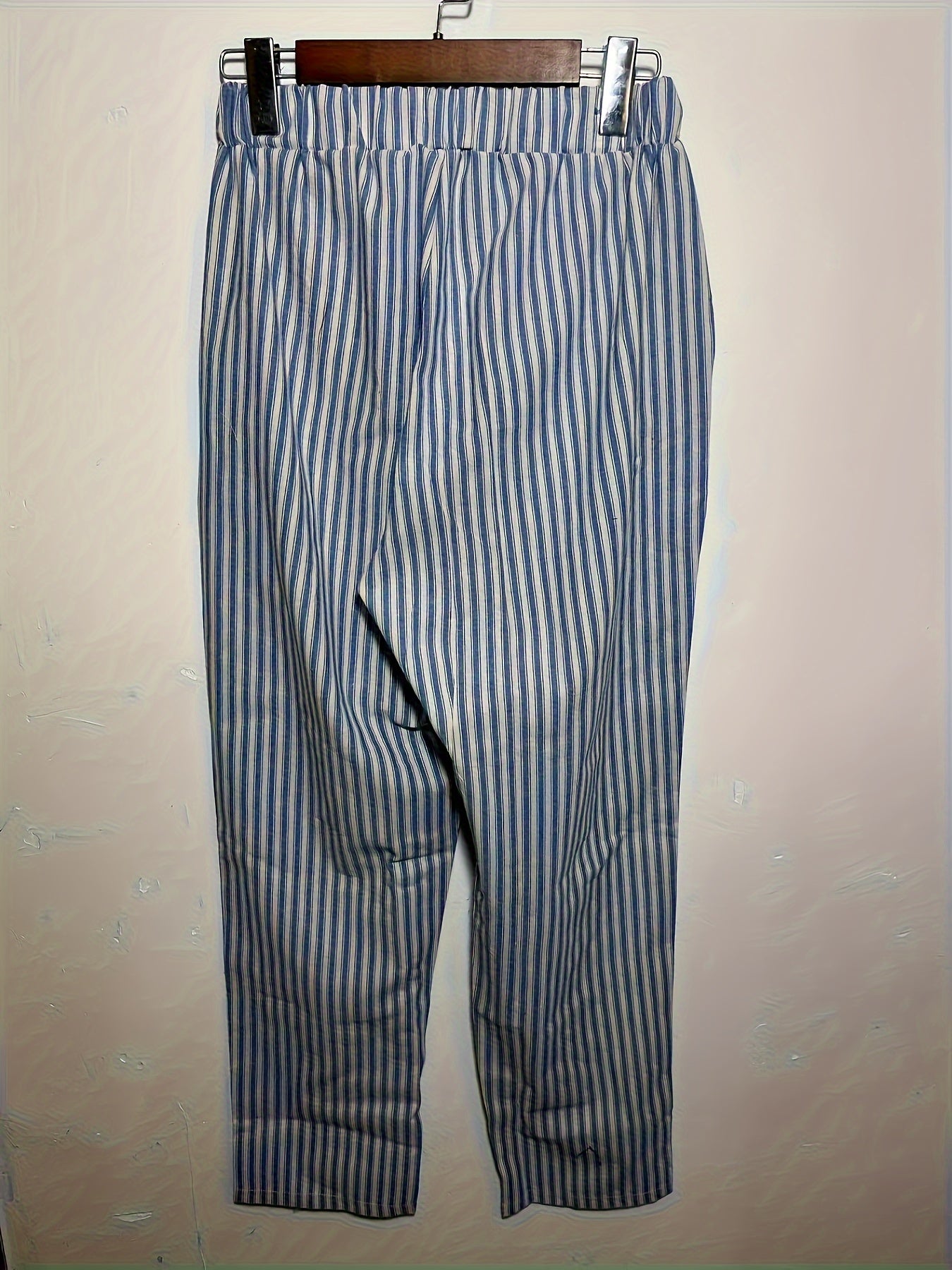 Angelica - Striped Slant Pocket Drawstring Pants for Women