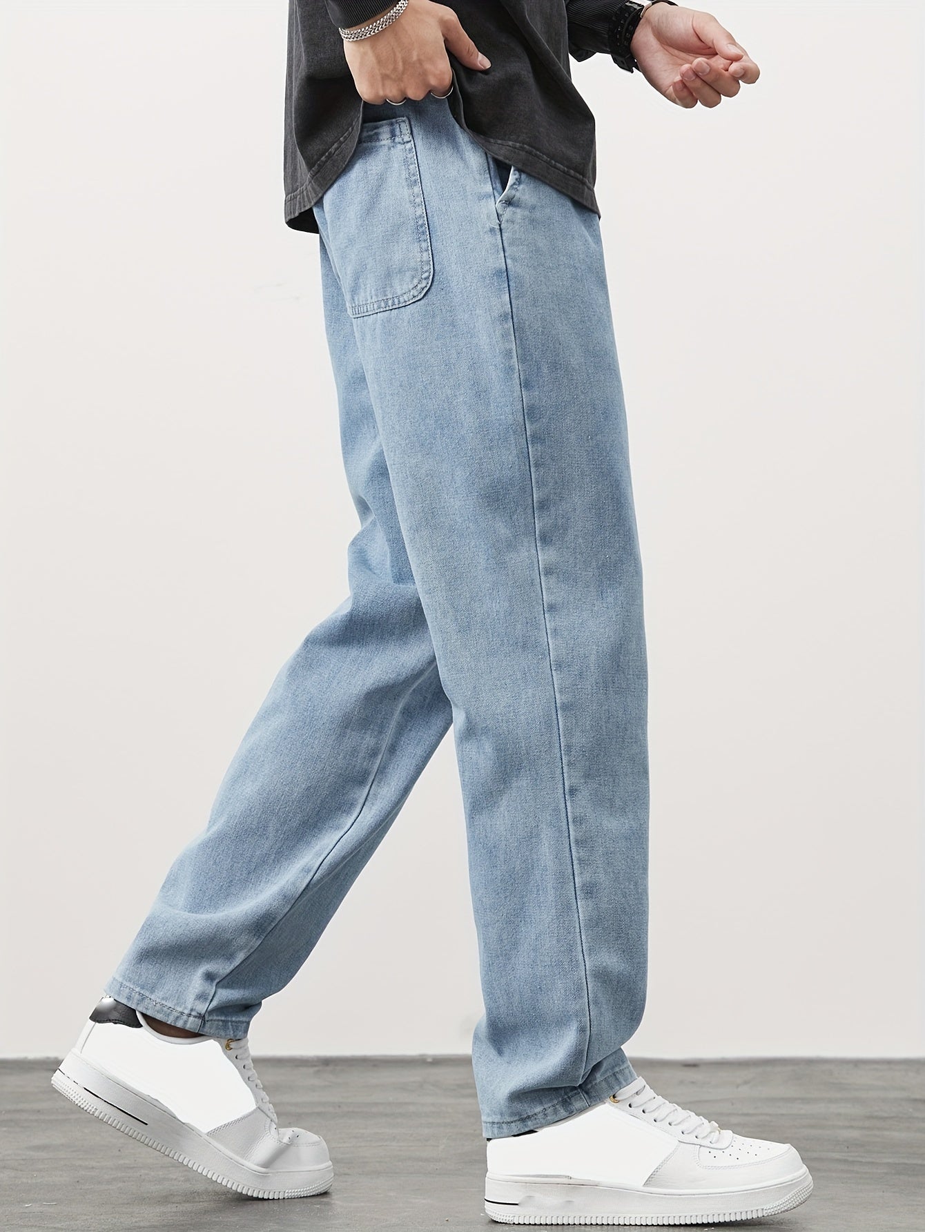 Tim – Casual Washed Denim Pants with Pockets