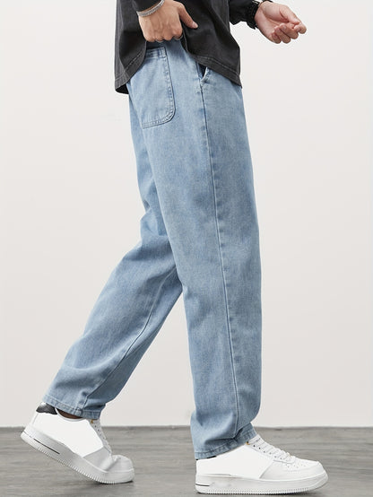 Tim – Casual Washed Denim Pants with Pockets