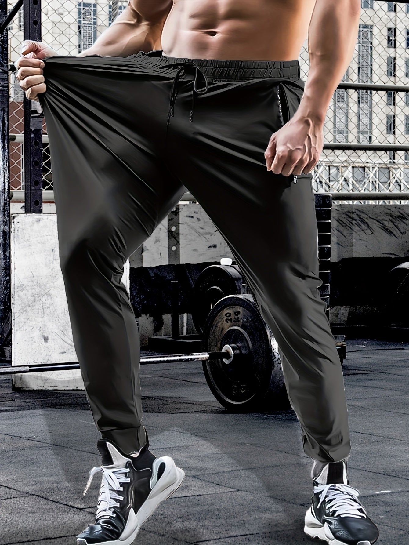 Hunter - Quick Dry High Stretch Sports Training Pants with Drawstring and Zipped Pockets for Men