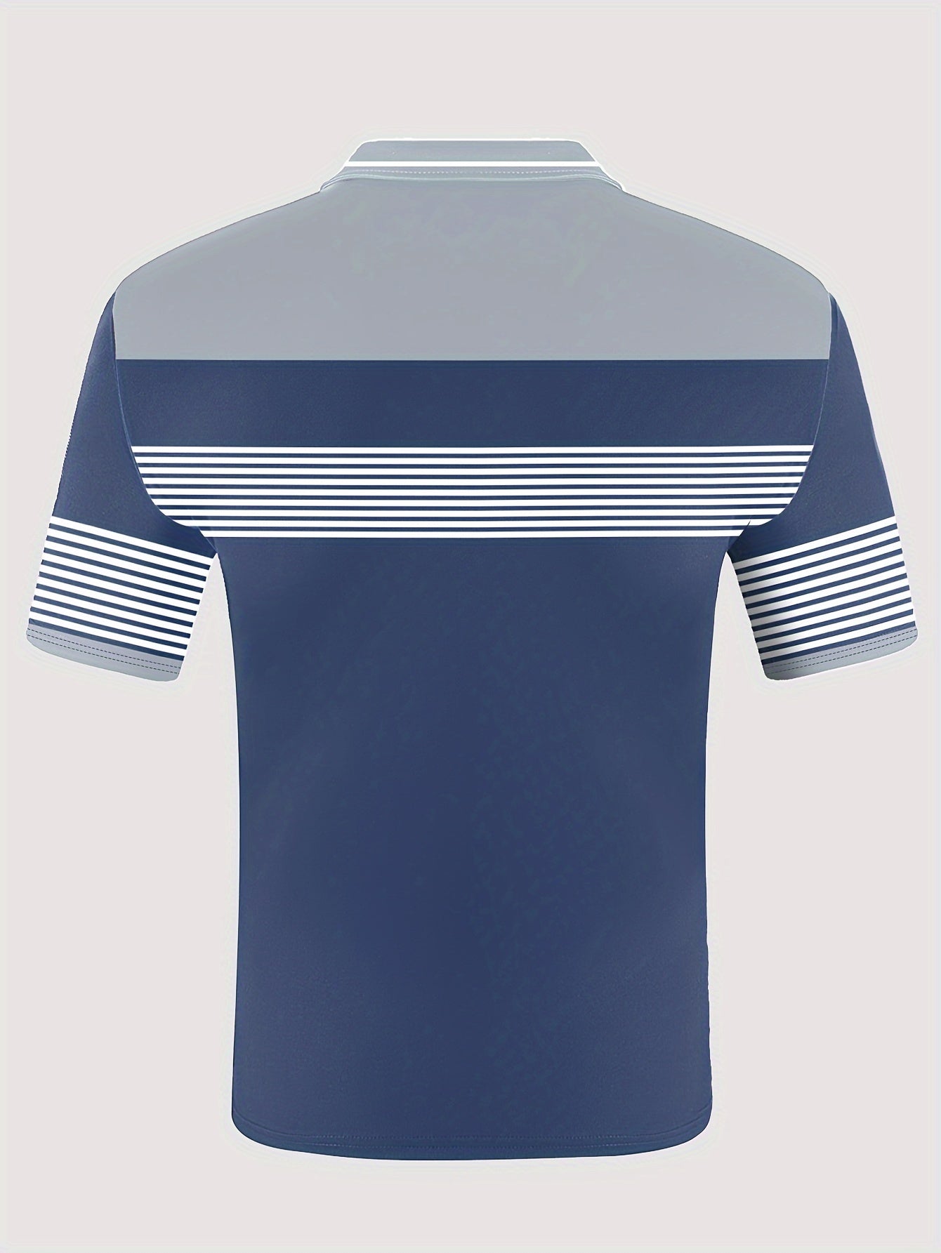 Charlie - Summer Polo Shirt with Color Blocking Stripes Print for Men