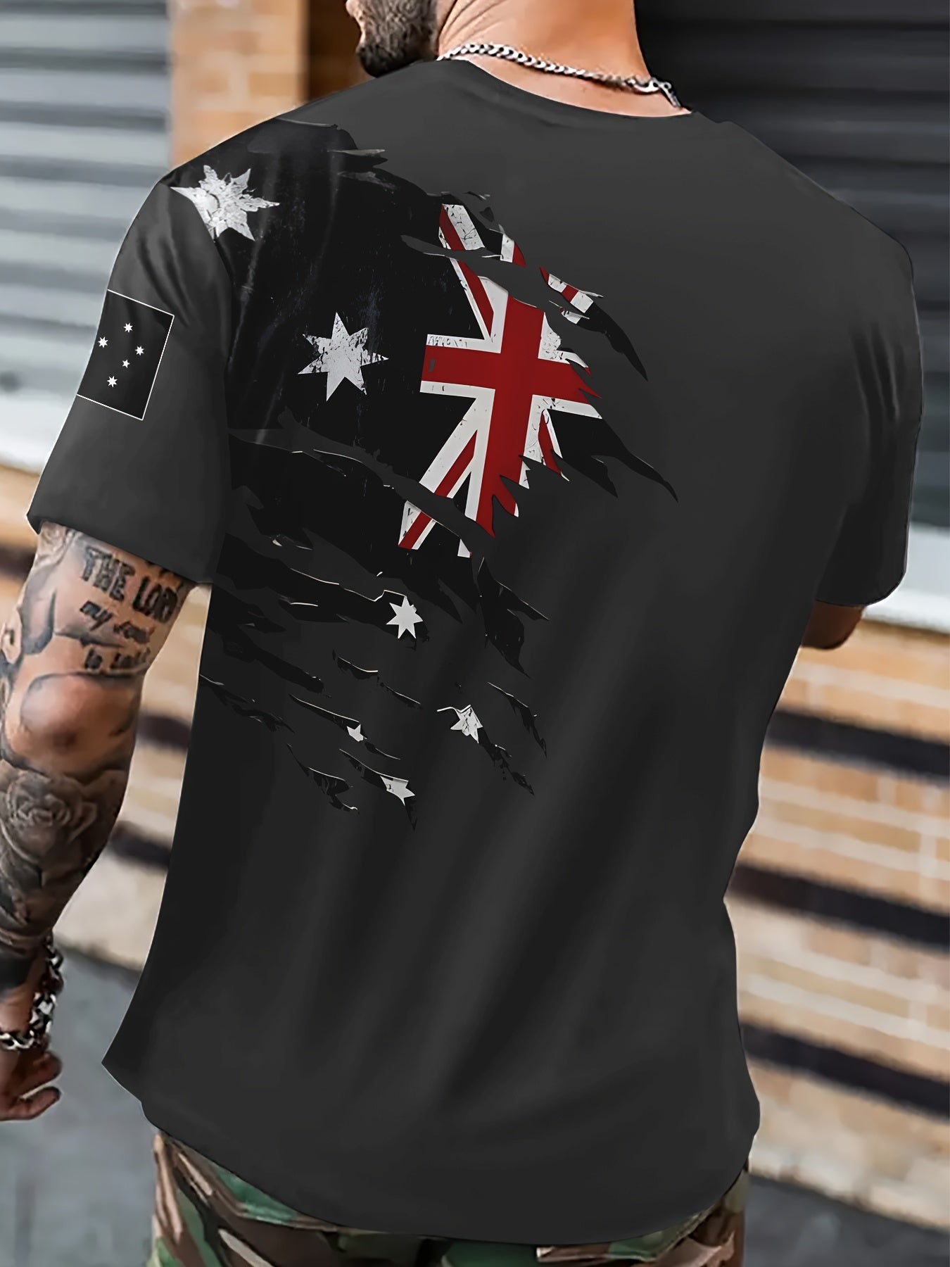 Richard - Casual T-Shirt with National Flag 3D Print for Men