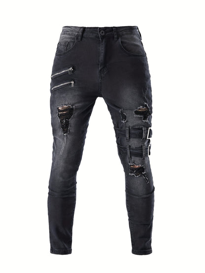 Alan – Men's Skinny Biker Jeans with Chic Street Style