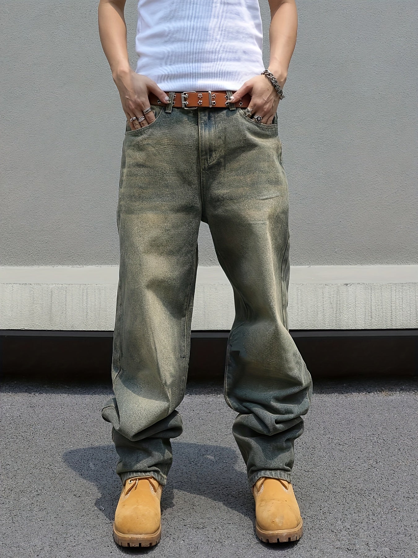 Nathan - Loose Fit Wide Leg Jeans for Men