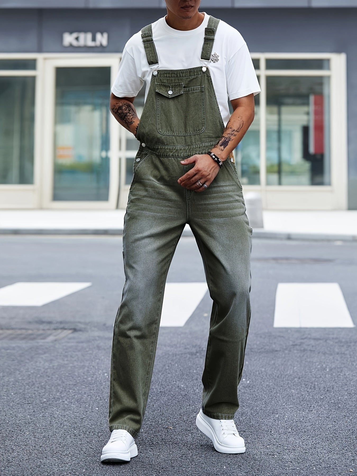 Morgan - Casual Premium Denim Overalls with Loose Fit and Adjustable Straps for Men