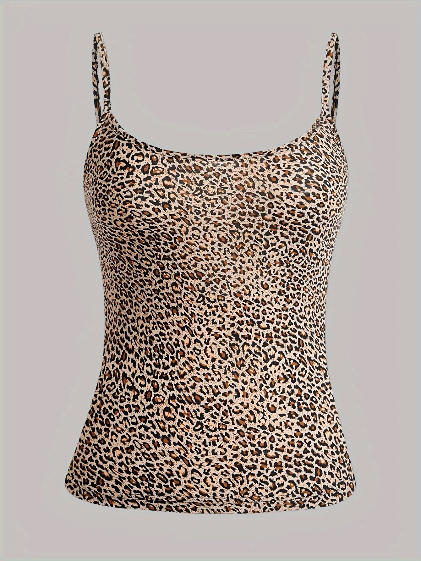 Francenie - 4pcs Spaghetti Strap Top with Leopard and Zebra Stripe Print for Women