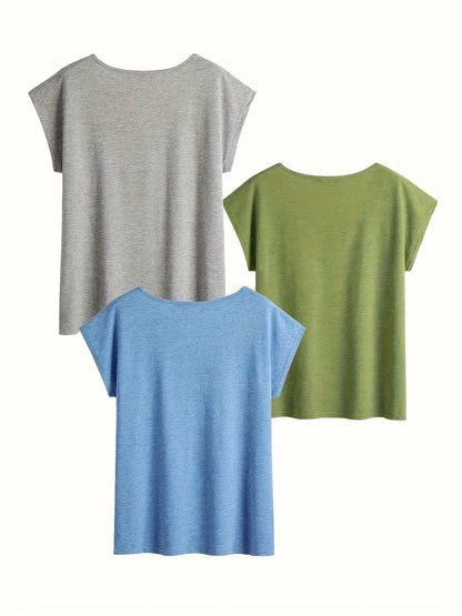 Sarah - Casual V-Neck T-Shirt - Summer Edition