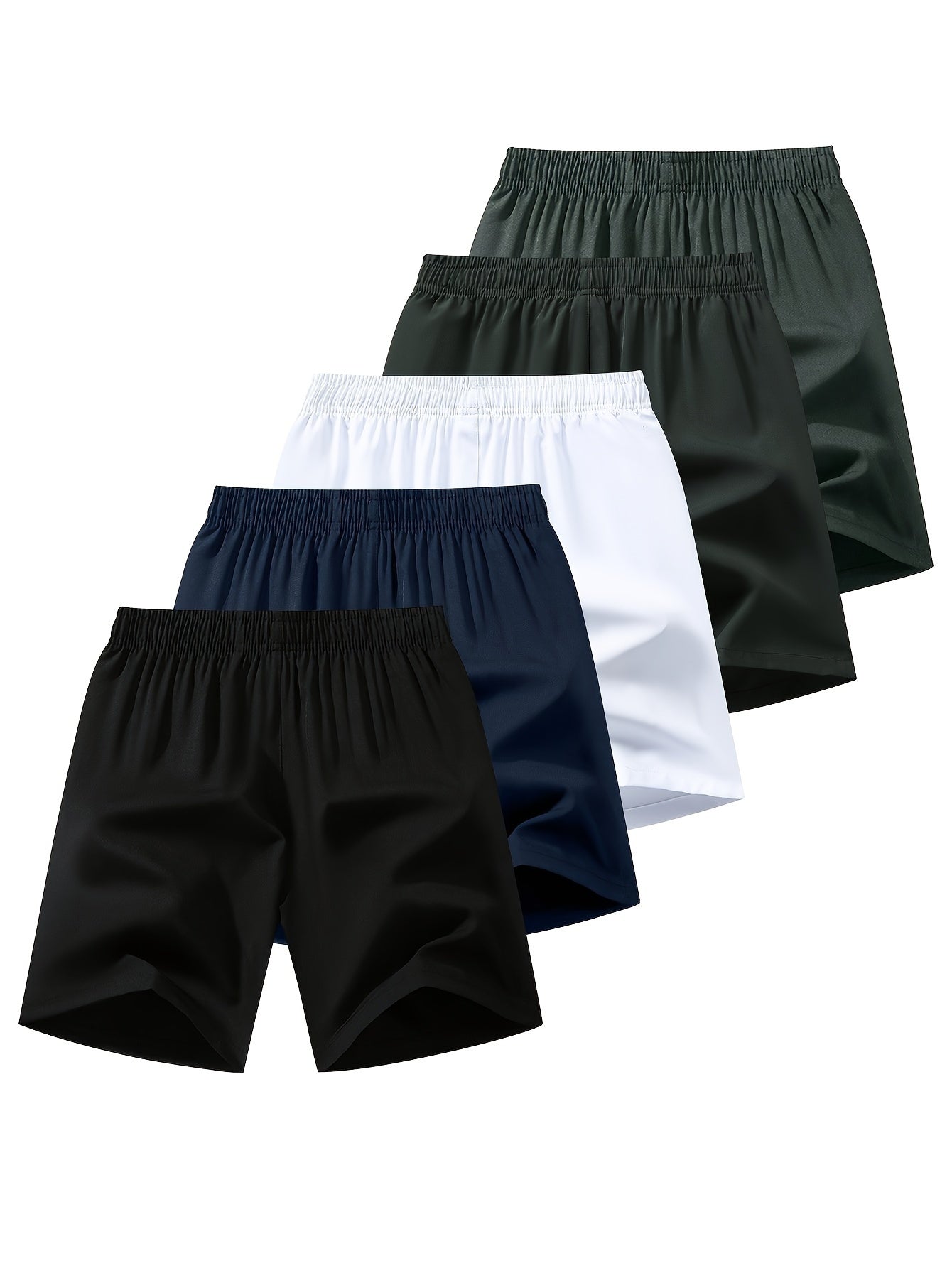 Koko - 5pcs Active Drawstring Shorts with Secure Zip Pockets for Men