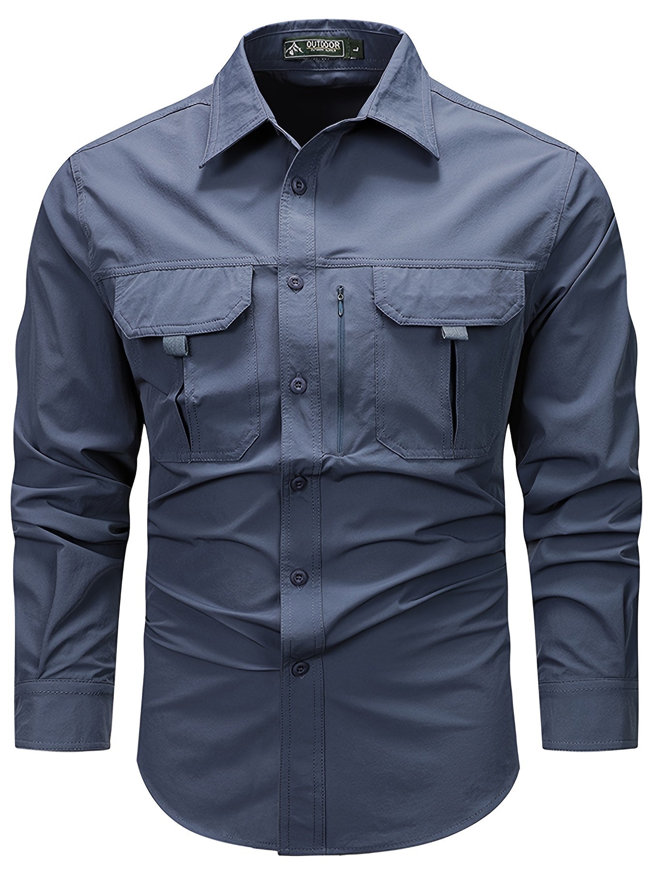 Crispen - Quick-drying Outdoor Shirt with Long Sleeve and Multi-pockets for Men