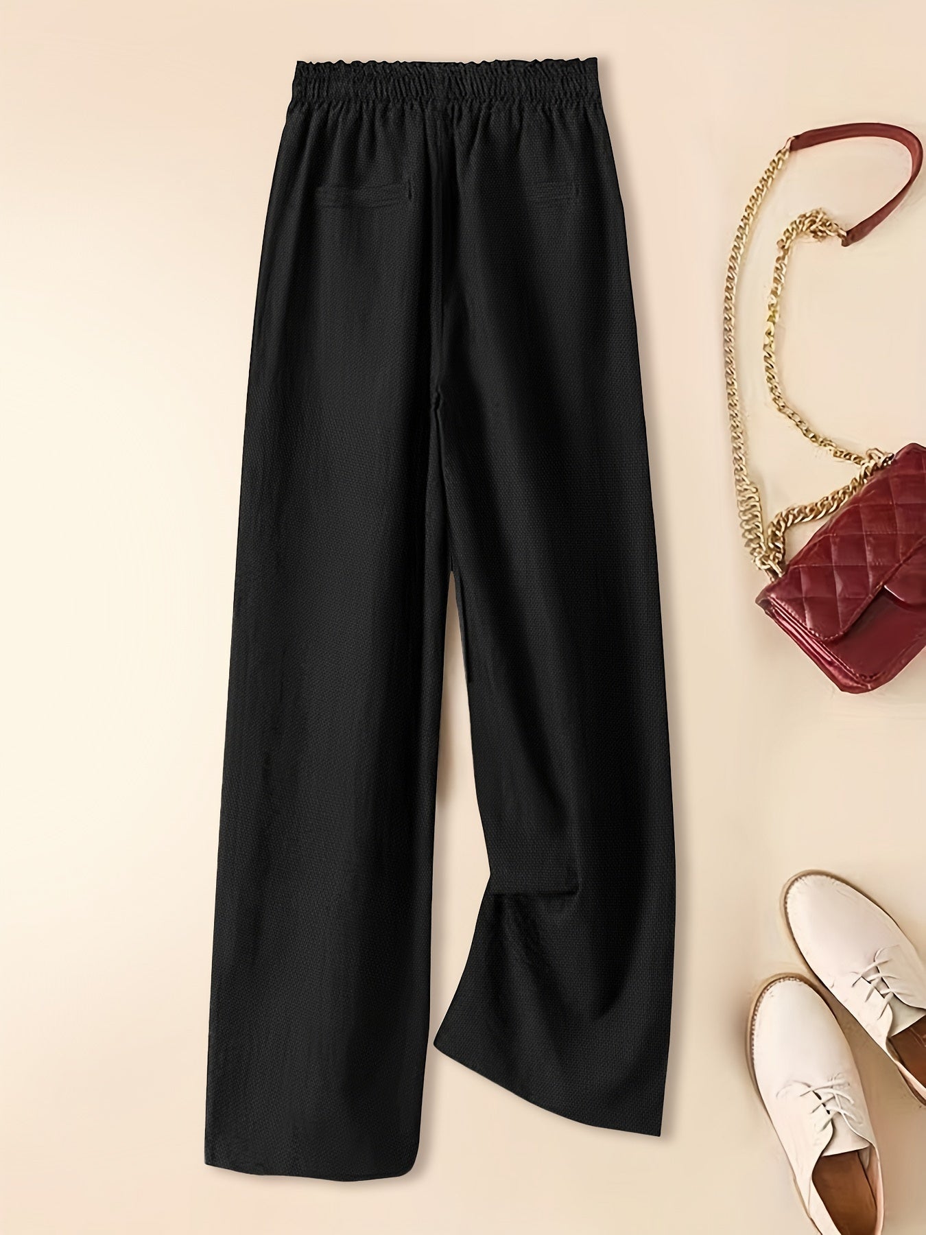 Dennis - Casual Drawstring Wide Leg Pants for Women