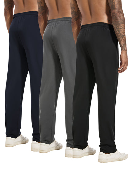 Stanley – Men's Solid Color Sports Pants with Drawstrings