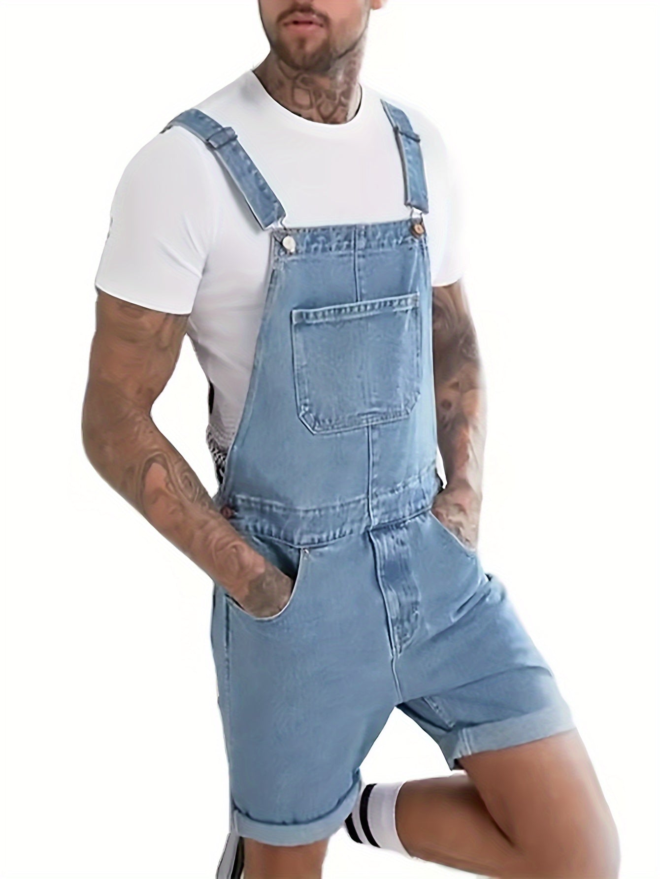 Edward – Men's Slim Fit Denim Overalls